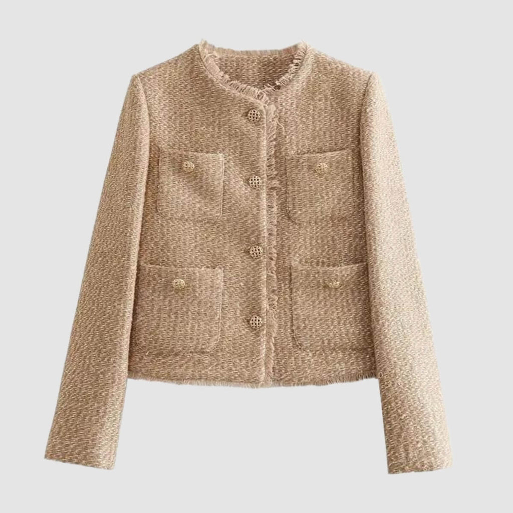 Luxurious tweed short jacket