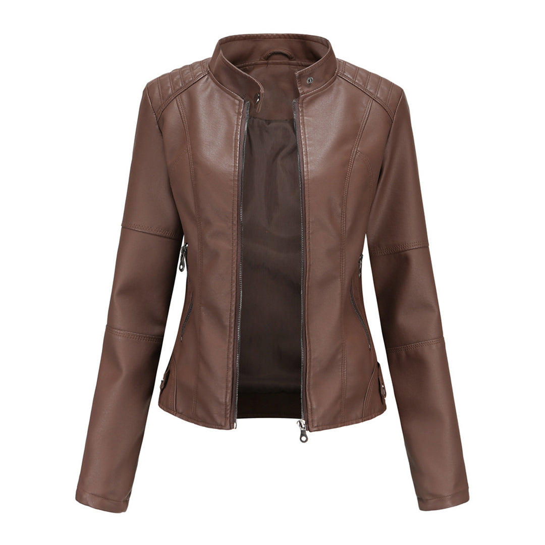 GR GLAM: Modern leather jacket for women 