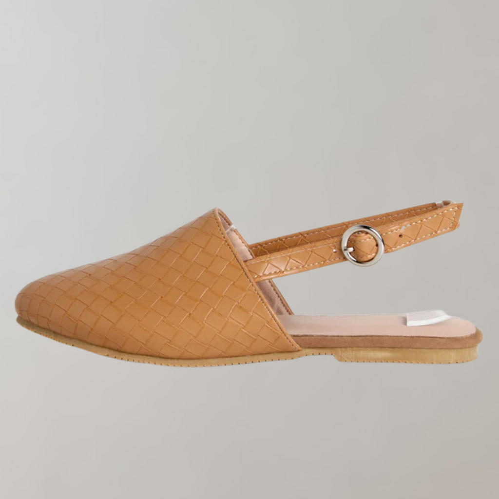 GR - Flat sandal with low heel | Loafer sandal with strap at the back