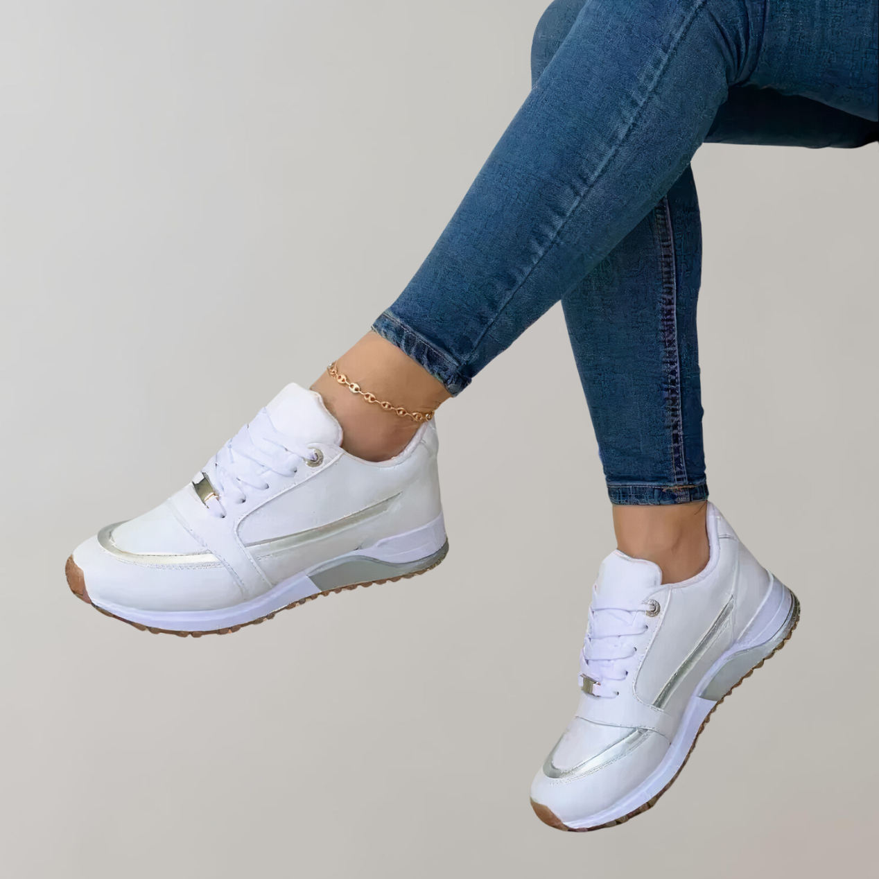 GR - Stylish low-top lace-up sneakers for women for everyday wear | Sporty casual fashion sneakers