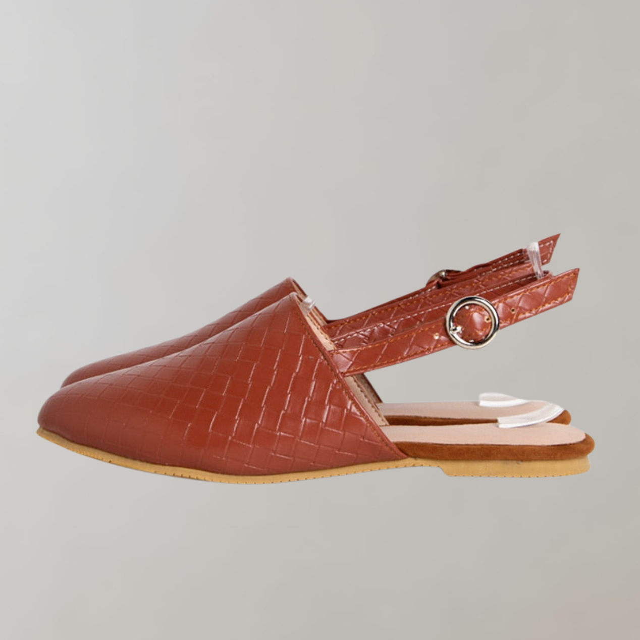 GR - Flat sandal with low heel | Loafer sandal with strap at the back
