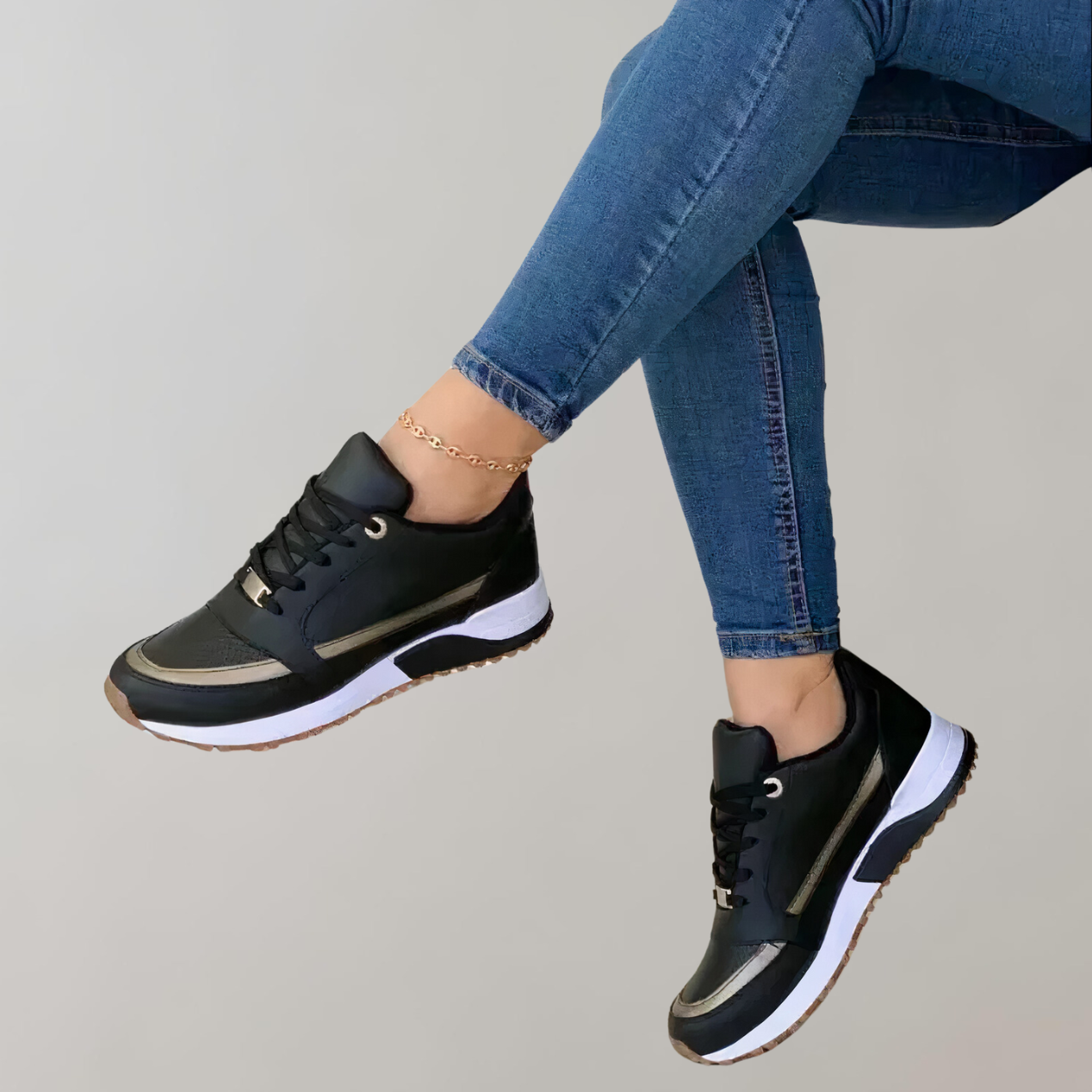 GR - Stylish low-top lace-up sneakers for women for everyday wear | Sporty casual fashion sneakers