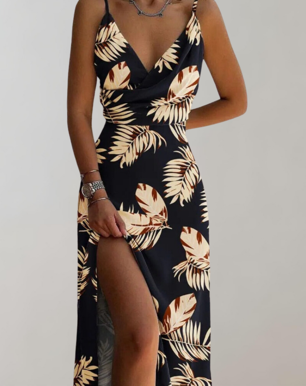 GR - Timeless Evening Dress | Printed Midi Dress | Cocktail Dress for Women