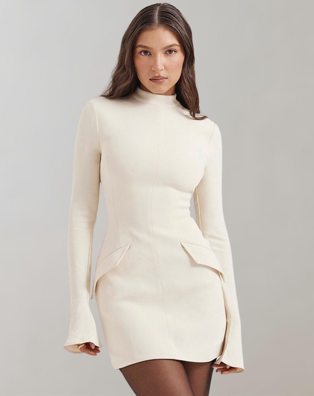 GR - Cocktail Kleid Schick | Enges Minikleid mit Taschen