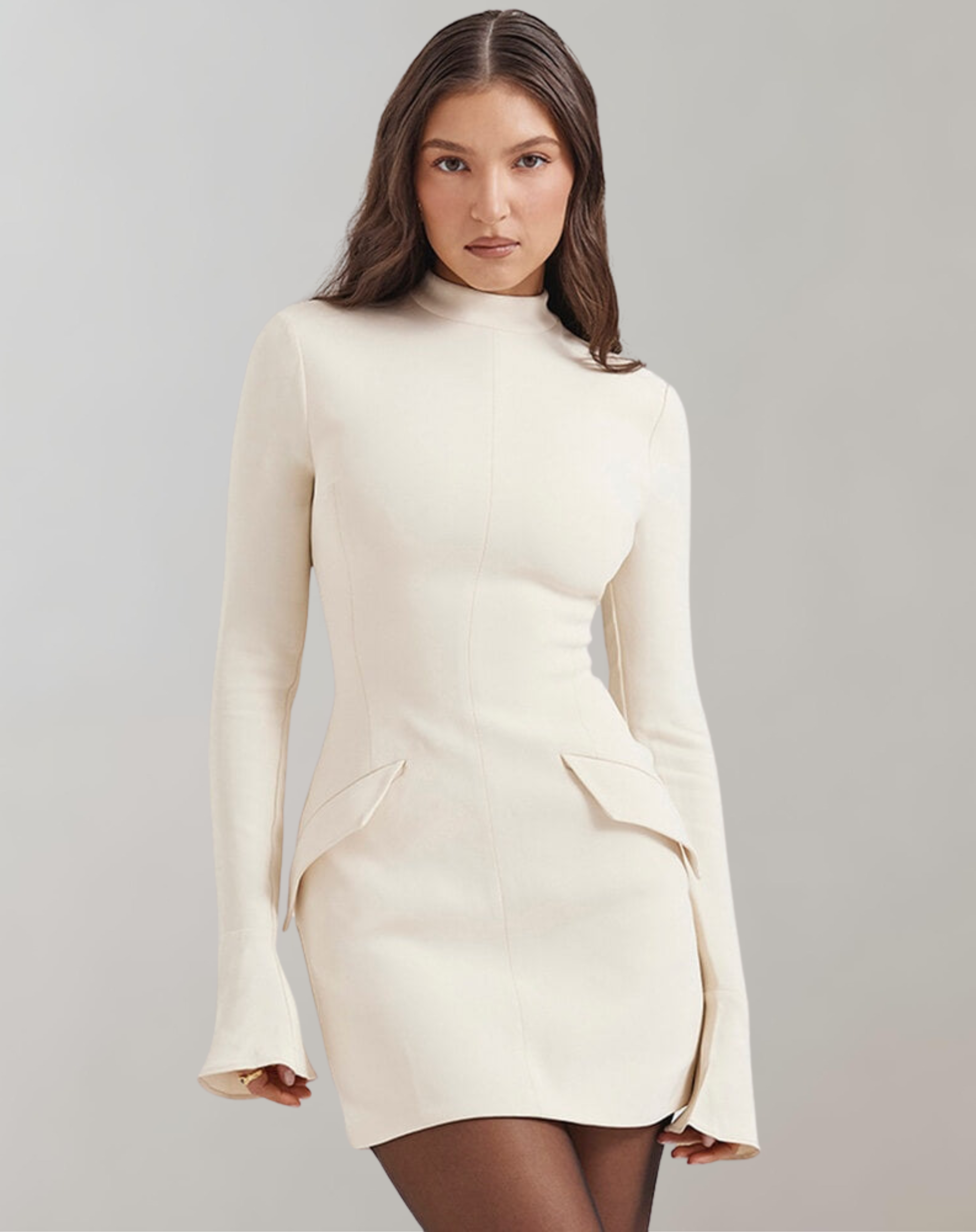 GR - Cocktail Kleid Schick | Enges Minikleid mit Taschen