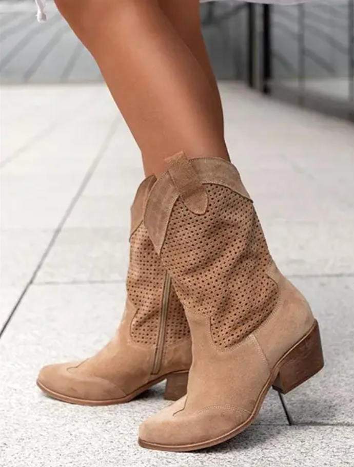 GR | Breathable Low Heel Cowgirl Boots Women's Boots