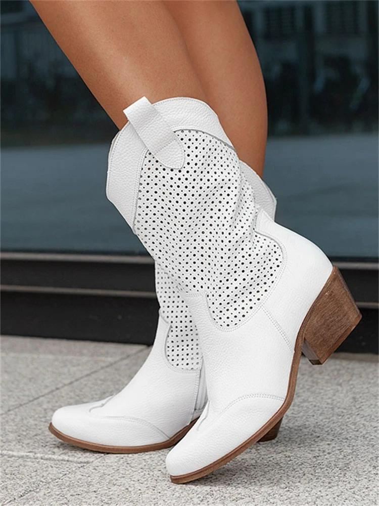 GR | Mid-calf breathable cowgirl boots women's boots