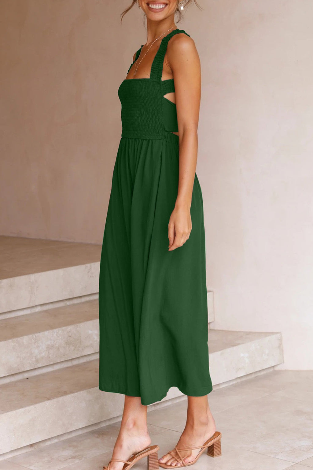 GR | Crisscross Tie-Back Midi Dress