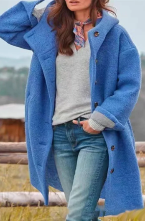 GR | elegant solid-color coat