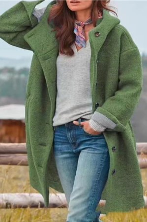GR | elegant solid-color coat
