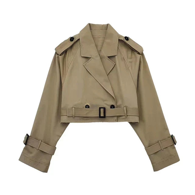 GR - Stylish cropped trench coat