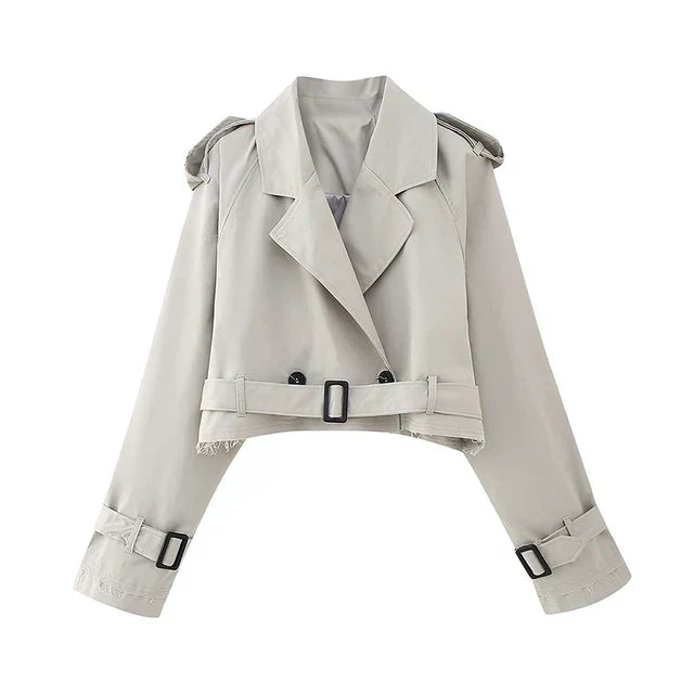 GR - Stylish cropped trench coat