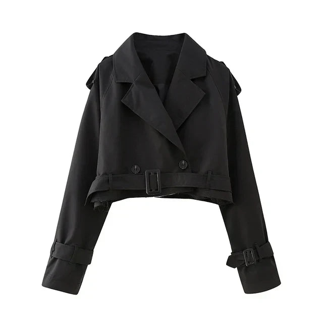 GR - Stylish cropped trench coat