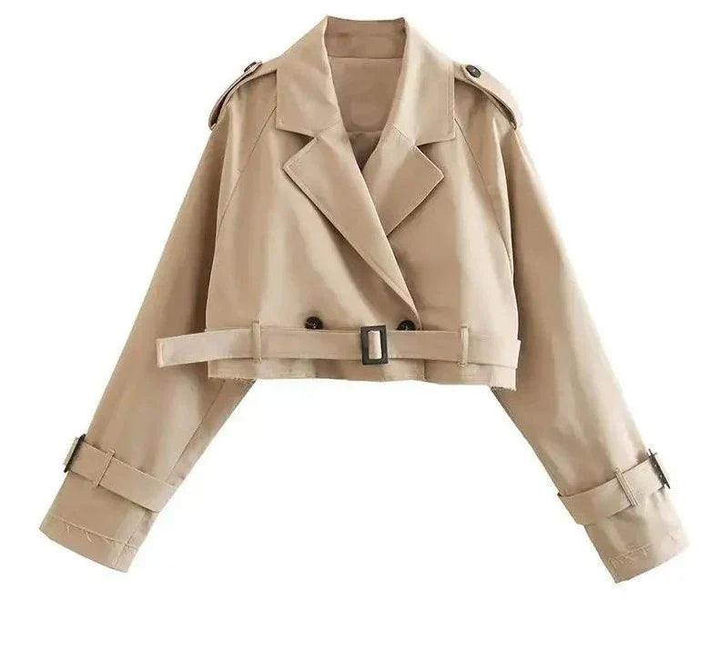 GR - Stylish cropped trench coat