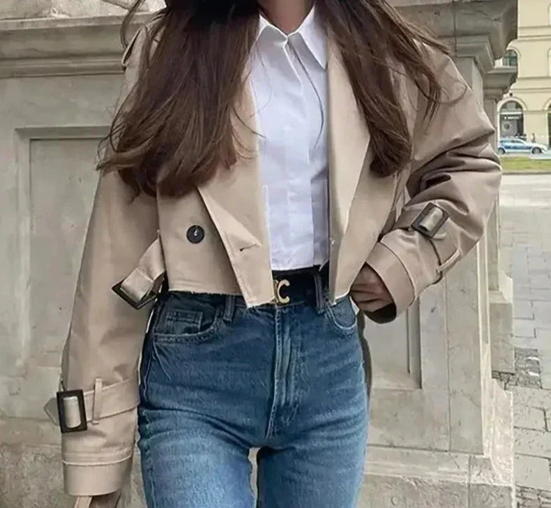 GR - Stylish cropped trench coat