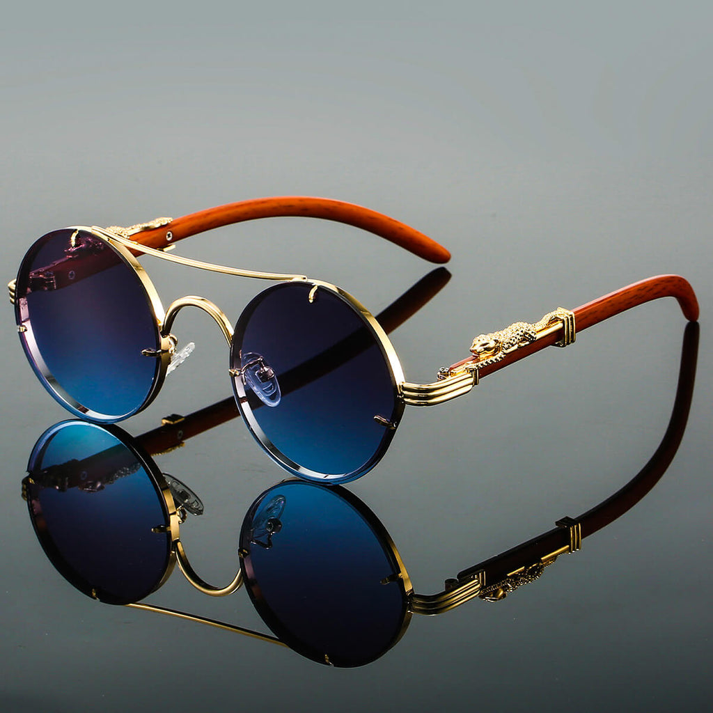 GR | Oval Retro Sunglasses Made of Metal