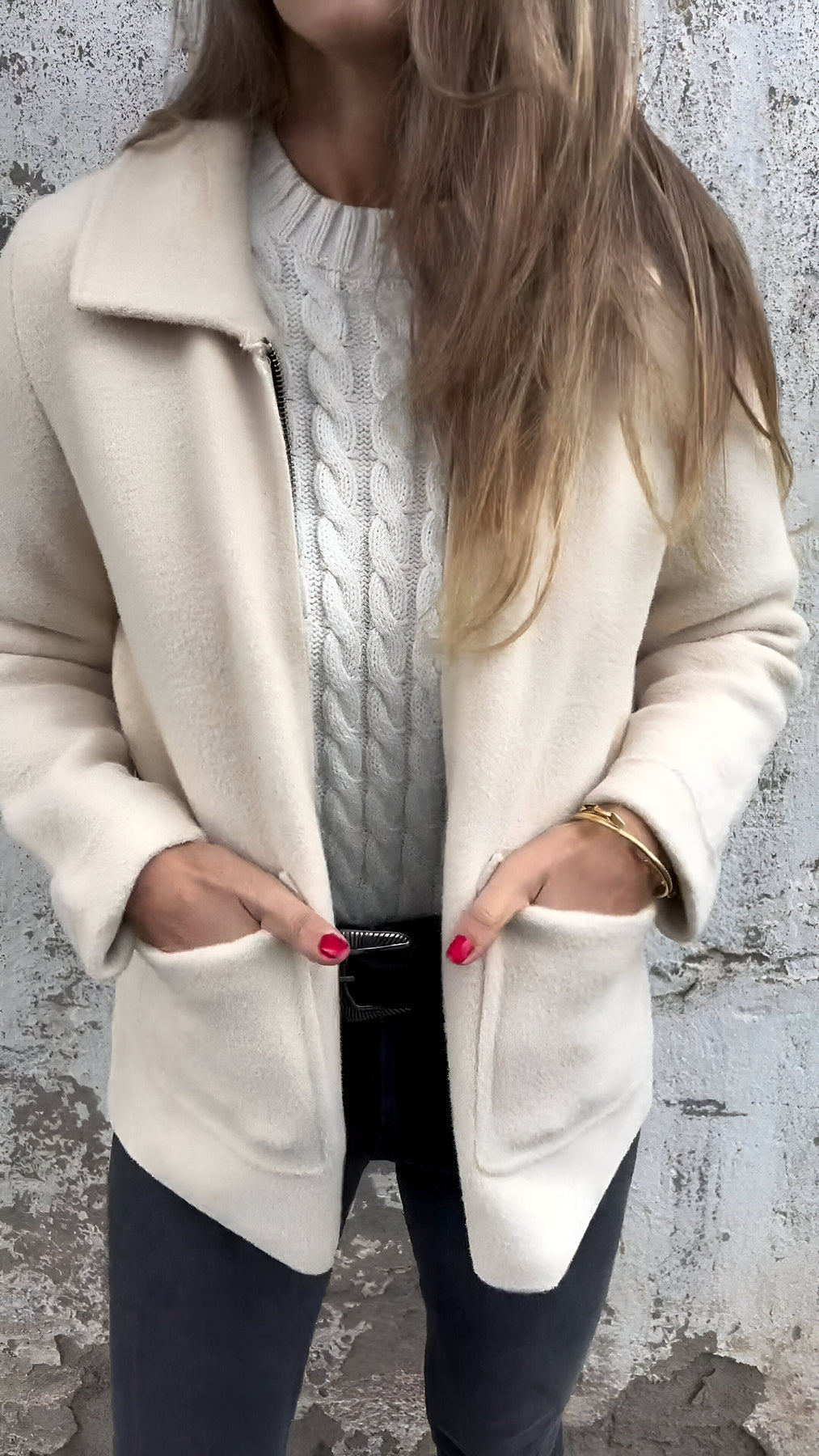 GR | Comfortable long-sleeved zip-up jacket with pockets