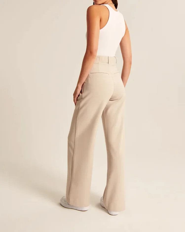 Effortless tailored wide-leg trousers 