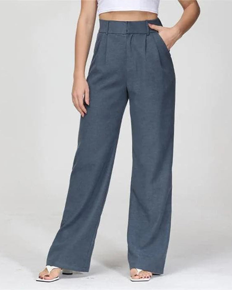 Effortless tailored wide-leg trousers 