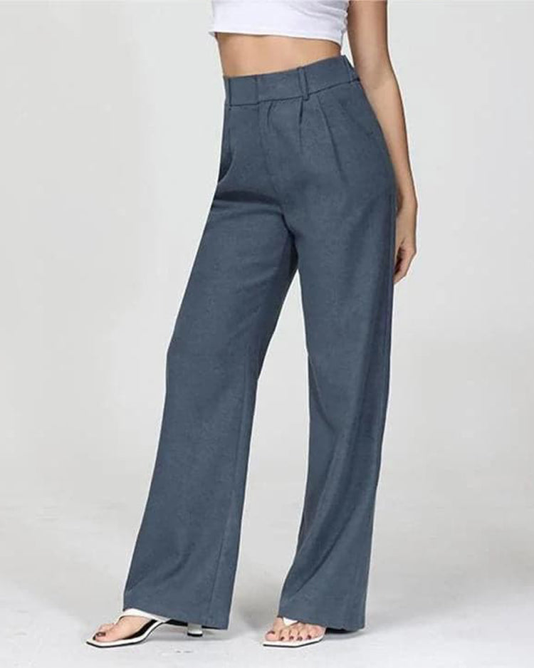 Effortless tailored wide-leg trousers 