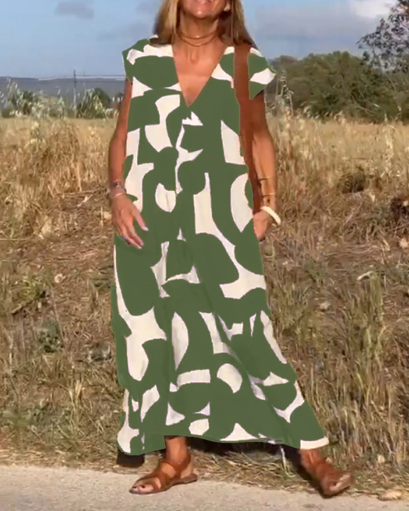 GR | Women's Printed Long Dress 