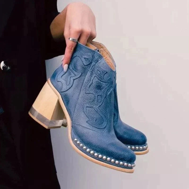 GR Palmer Norwich Embroidered Leather Boots
