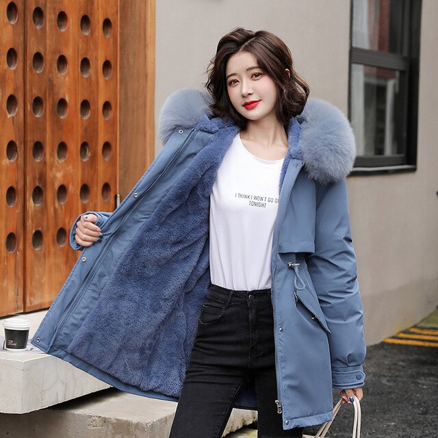 GR and Chic: Parka jacket 'Elena' with fur collar