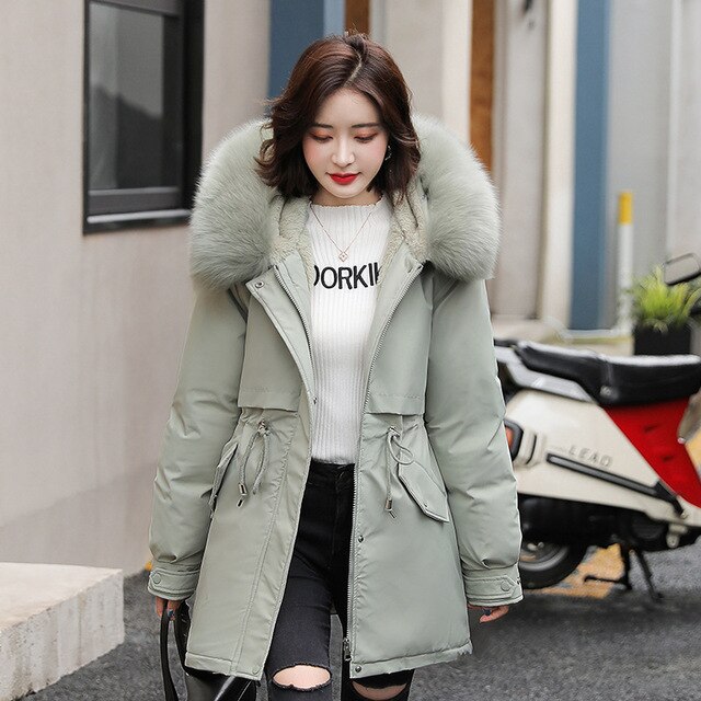 GR and Chic: Parka jacket 'Elena' with fur collar