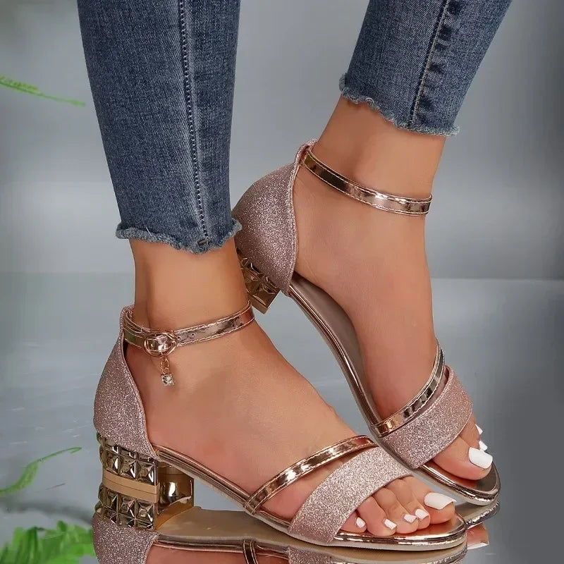 GR | Sandals with sequin embellishments for women 