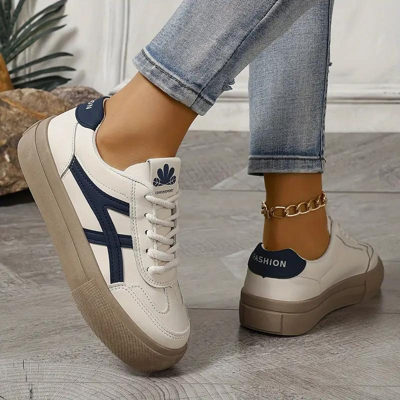 GR | Women's shoes, thick sole, lace-up shoes, low-top sneakers, skate shoes