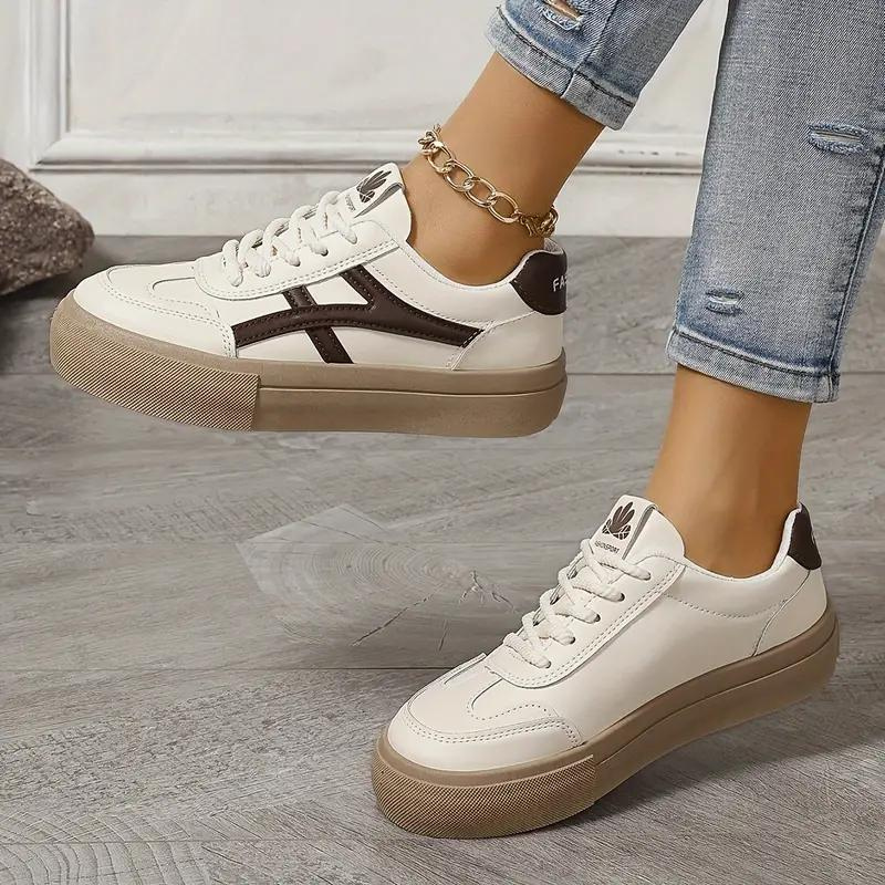 GR | Women's shoes, thick sole, lace-up shoes, low-top sneakers, skate shoes