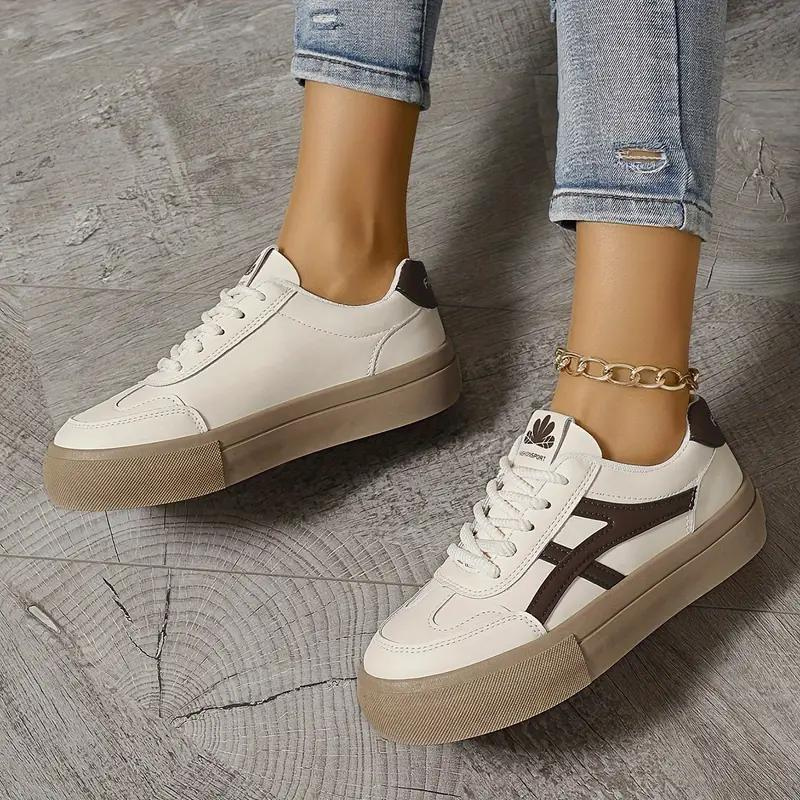 GR | Women's shoes, thick sole, lace-up shoes, low-top sneakers, skate shoes