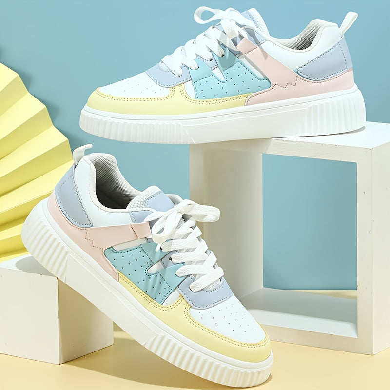 GR | Color Block Lace-up Shoes Skate Shoes Casual Sneakers