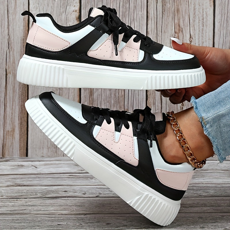 GR | Color Block Lace-up Shoes Skate Shoes Casual Sneakers
