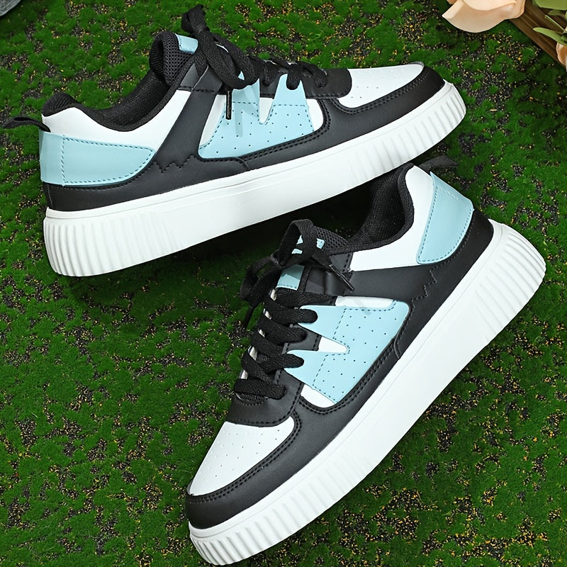 GR | Color Block Lace-up Shoes Skate Shoes Casual Sneakers