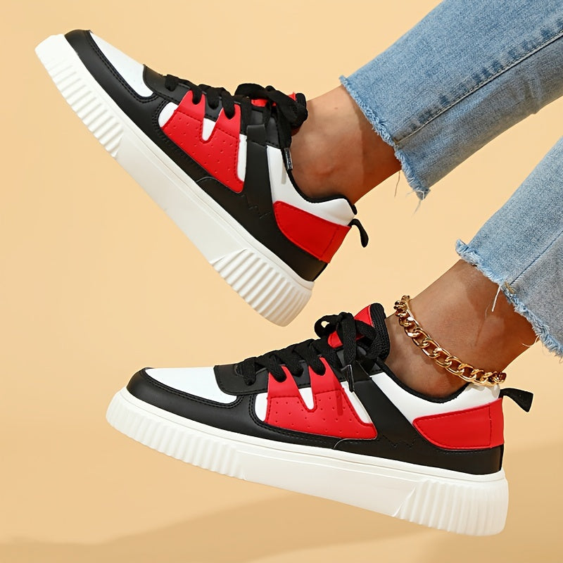 GR | Color Block Lace-up Shoes Skate Shoes Casual Sneakers