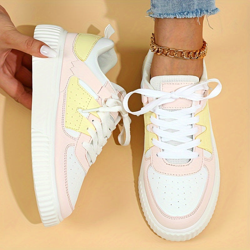 GR | Color Block Lace-up Shoes Skate Shoes Casual Sneakers