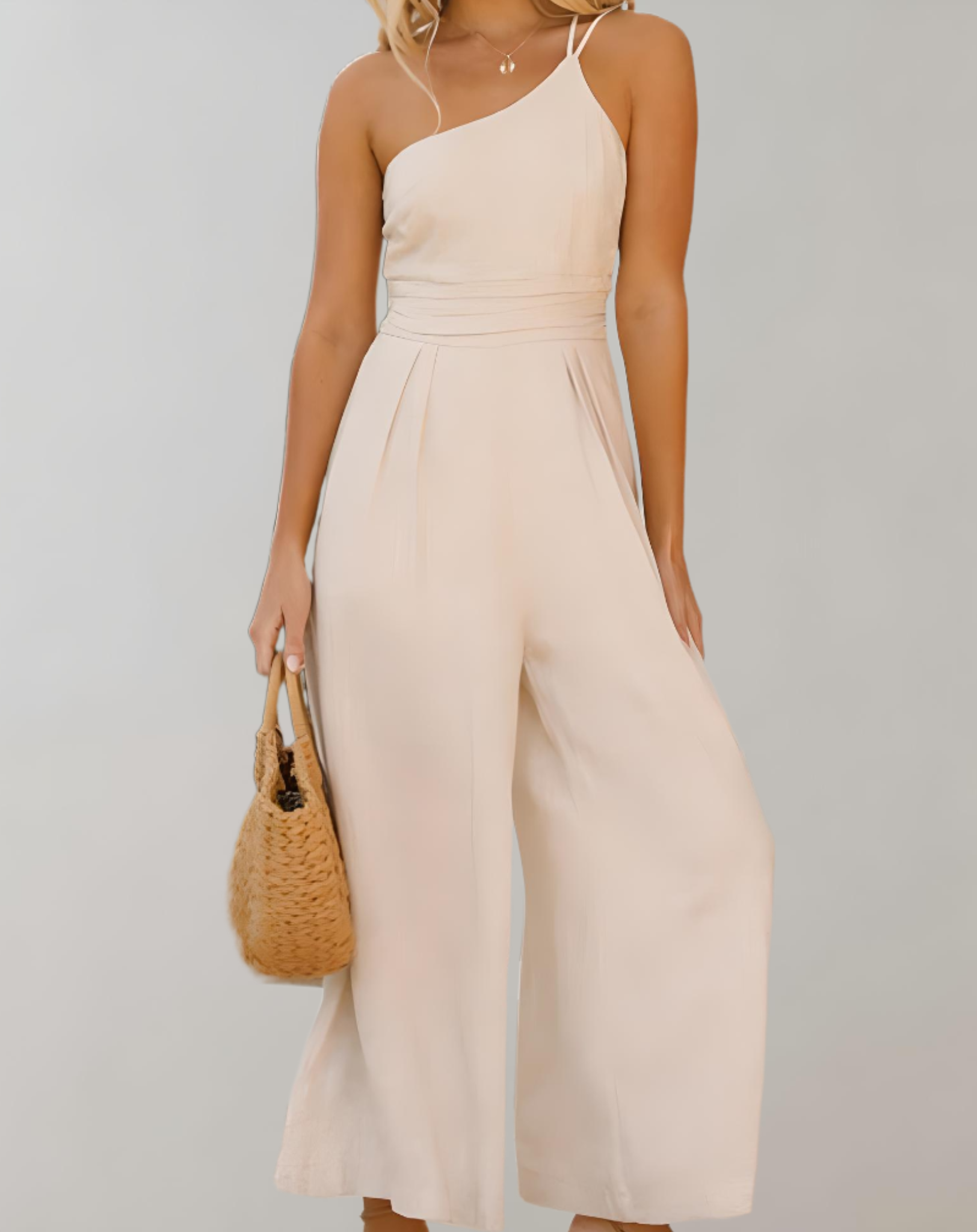 GR | Elegant jumpsuit with asymmetrical straps 