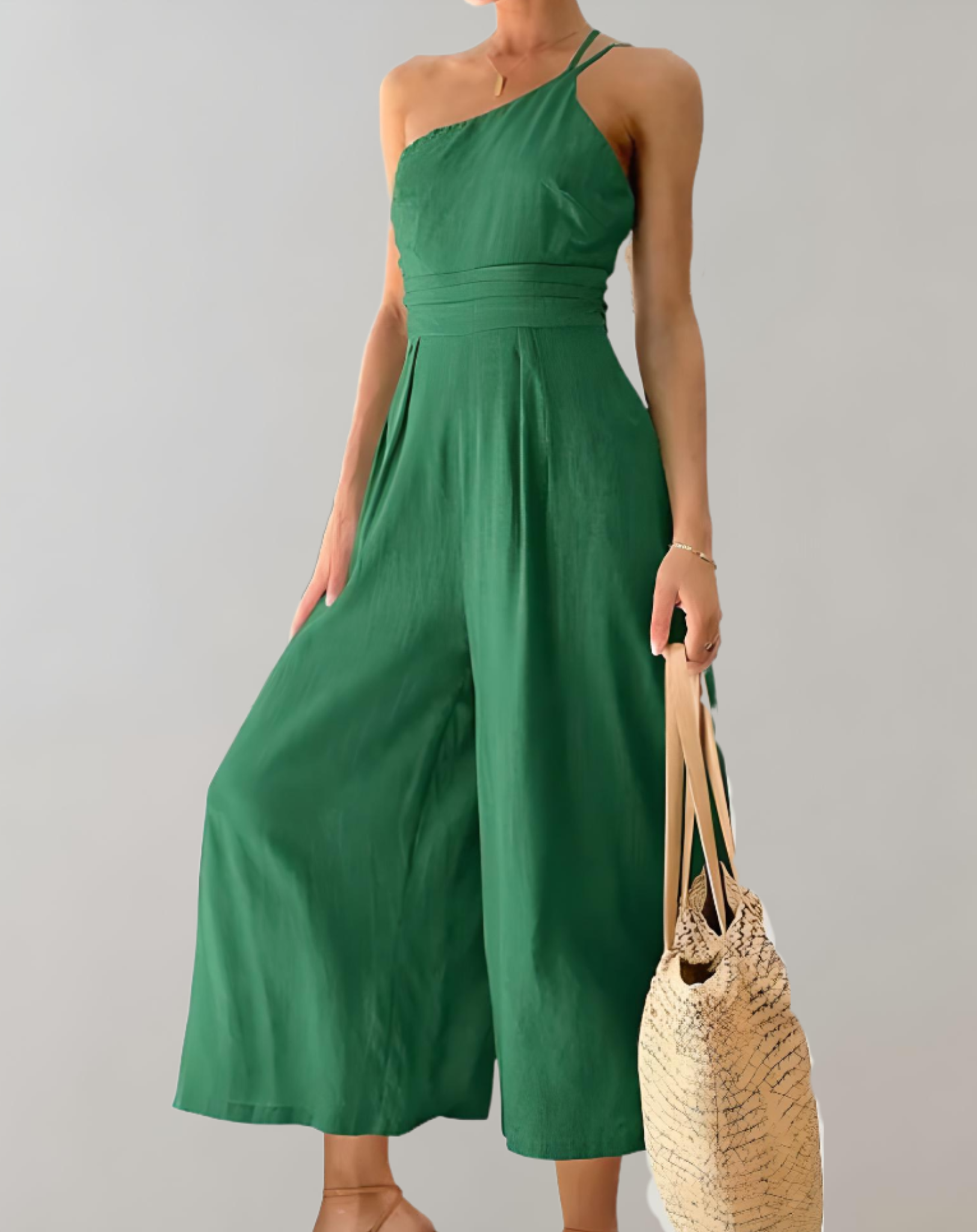 GR | Elegant jumpsuit with asymmetrical straps 