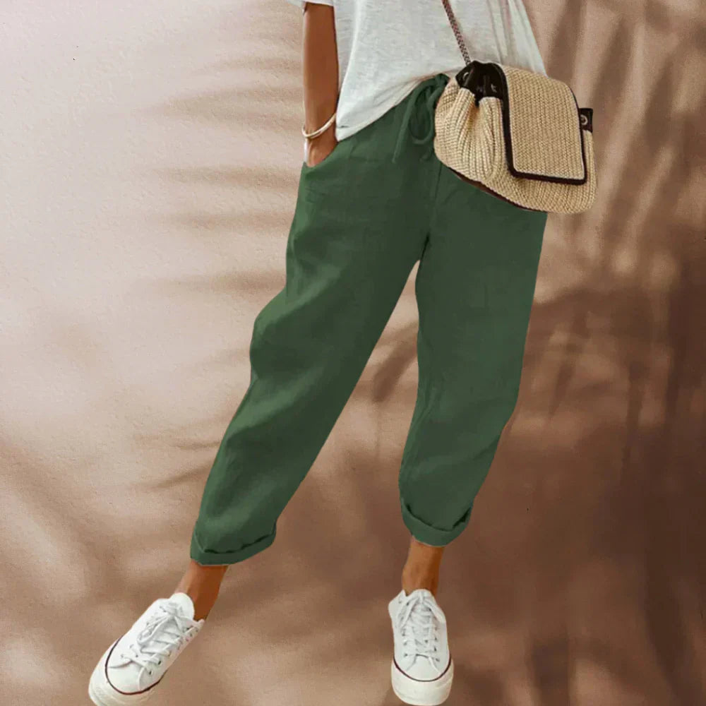 GR | Eine Elegante, Lässige Leinenhose