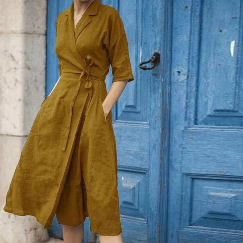 GR | Midi Hemdkleid mit Taillengürtel