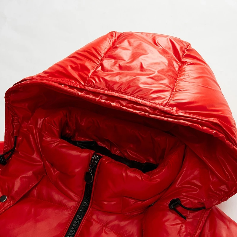Black down jacket with an elegant sheen