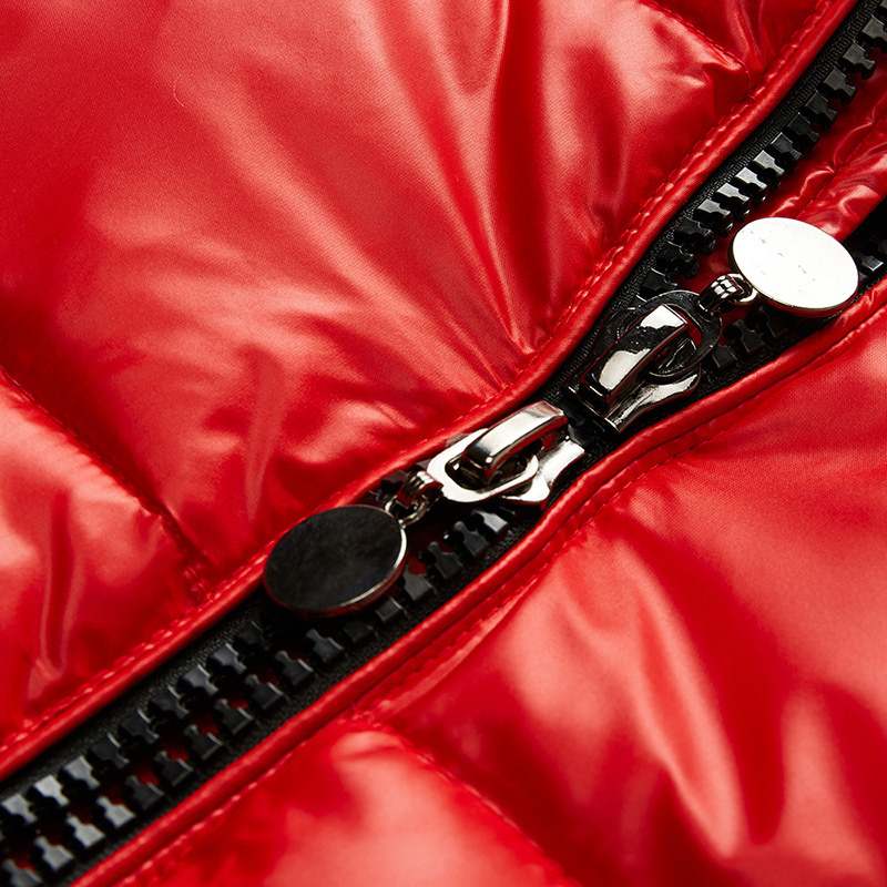 Black down jacket with an elegant sheen