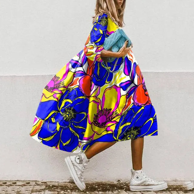 GR | Elegant printed beach dress