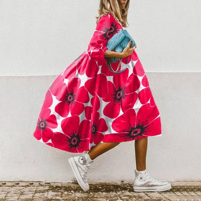 GR | Elegant printed beach dress