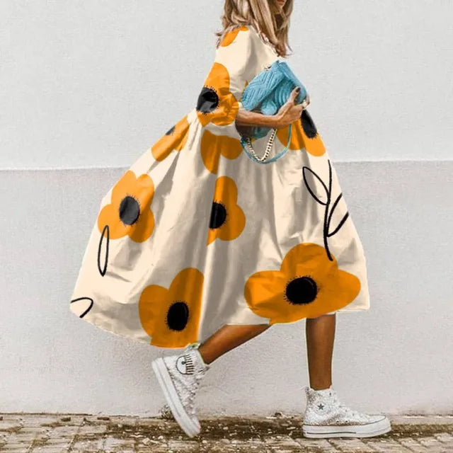 GR | Elegant printed beach dress