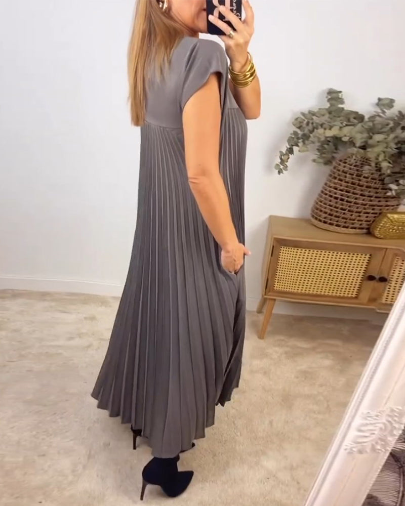 GR | Sleeveless Elegant Pleated Dress