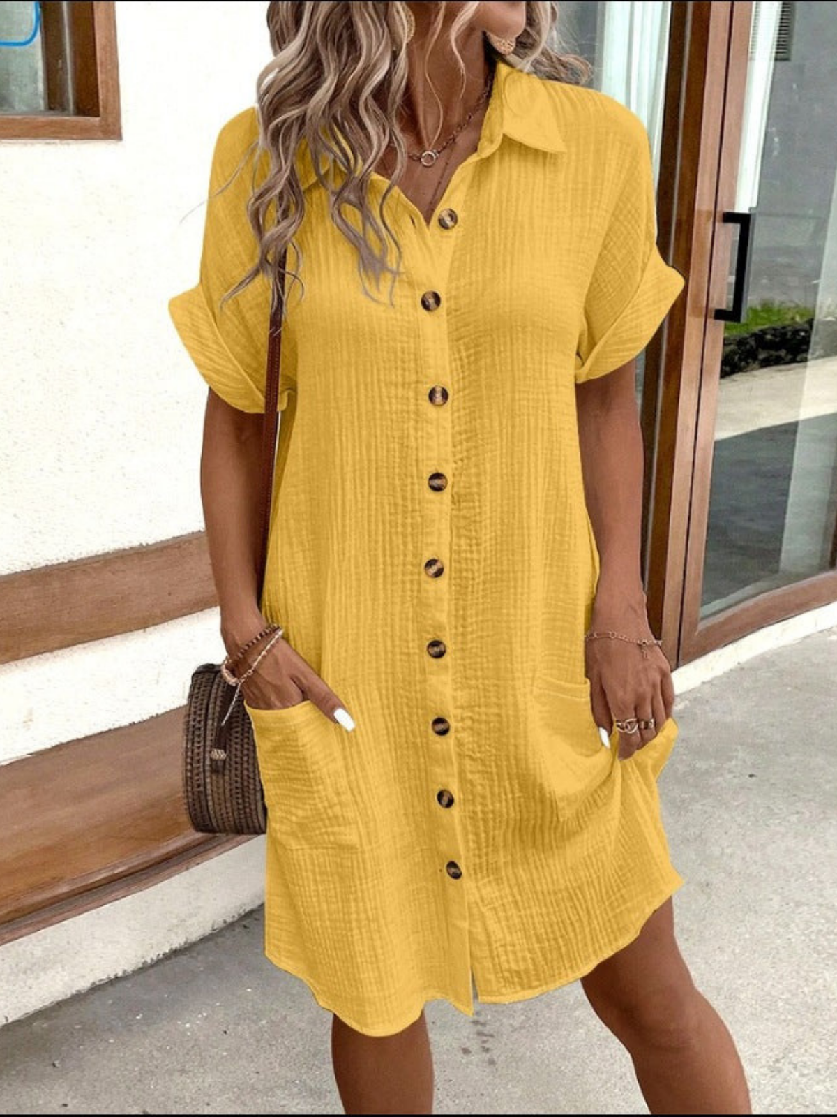 GR | Chic Casual Style Linen Dress