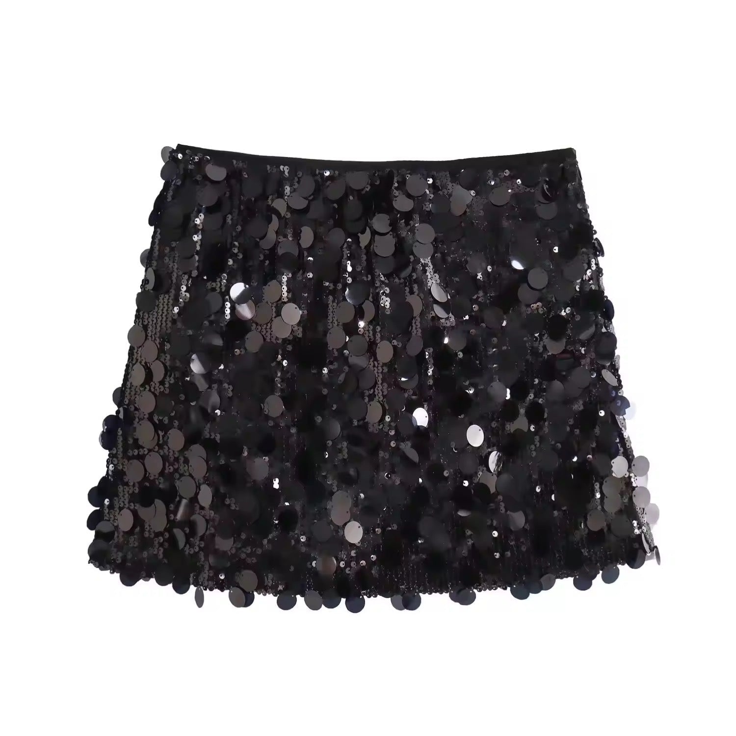 GR | Silver sequin mini skirt