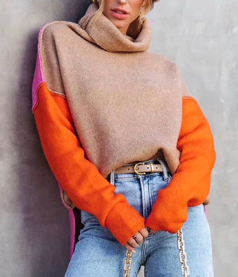 GR – Farbblockpullover im Wintertrend
